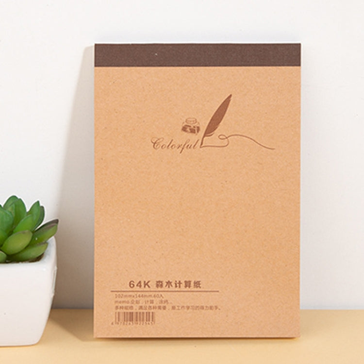 Small 64K Blank Kraft Sketchbook Doodle Notebook