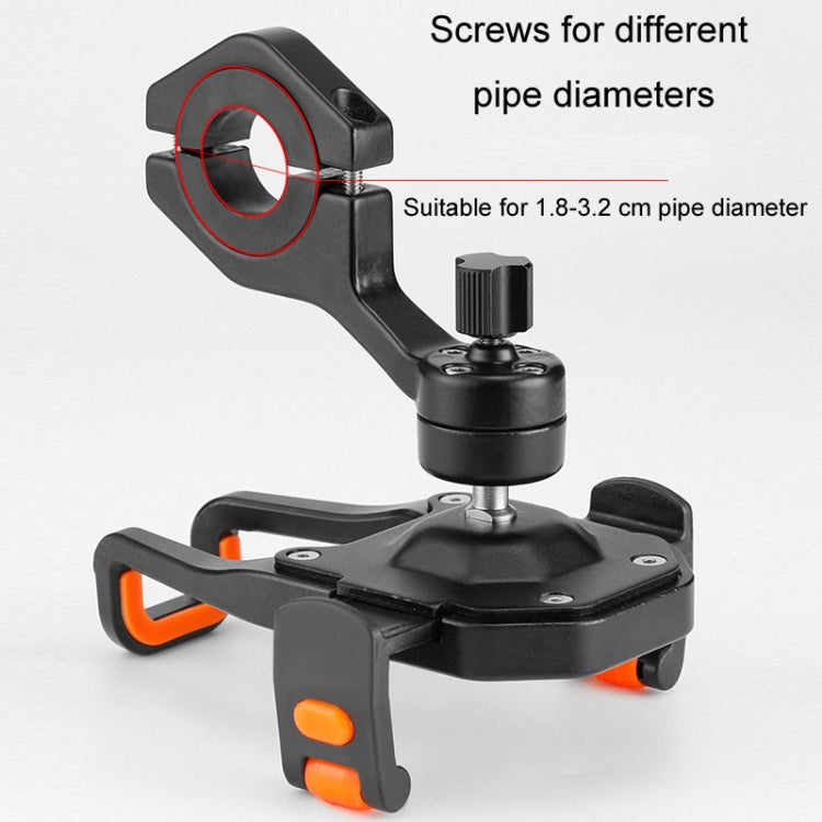 JO HORSE Aluminum Alloy Bicycle Riding Mobile Phone Navigation Roller Fixed Bracket, Color: Titanium Handlebar