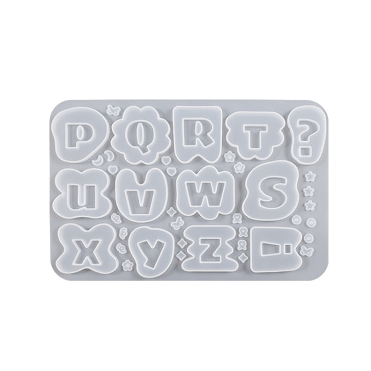 Crystal Epoxy Resin Lace Letter Mold Symbol Pendant Silicone Mold, Spec: 02