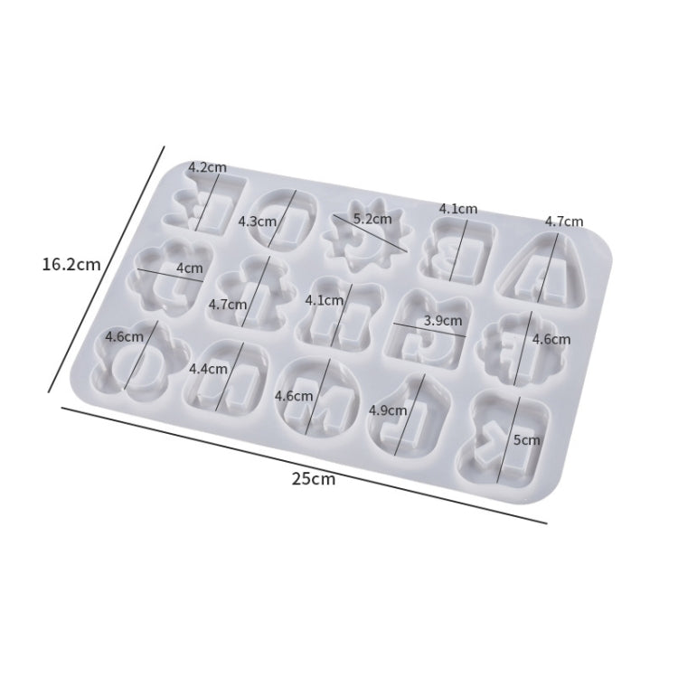 Crystal Epoxy Resin Lace Letter Mold Symbol Pendant Silicone Mold, Spec: 01