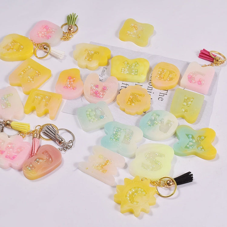 Crystal Epoxy Resin Lace Letter Mold Symbol Pendant Silicone Mold, Spec: 01