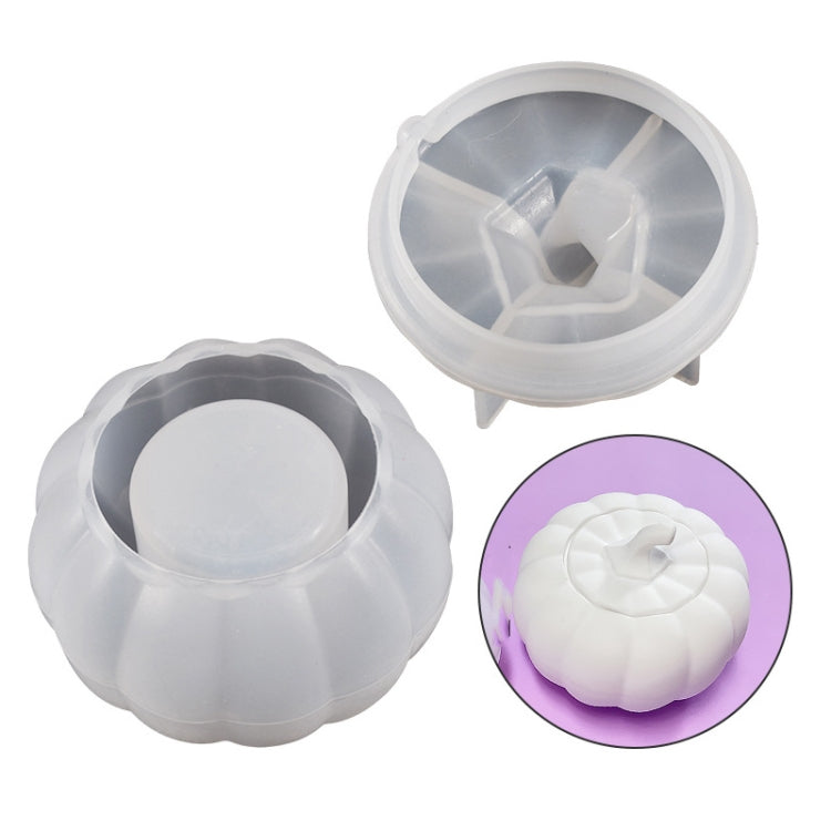 DIY Crystal Epoxy Pumpkin Storage Box Mold Halloween Silicone Mold(Cover+Base Combination)