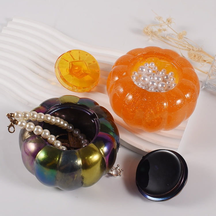 DIY Crystal Epoxy Pumpkin Storage Box Mold Halloween Silicone Mold(Cover+Base Combination)