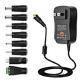 30W USB Interface Adjustable Power Adapter With Power Monitoring LED Light, Specification: US Plug