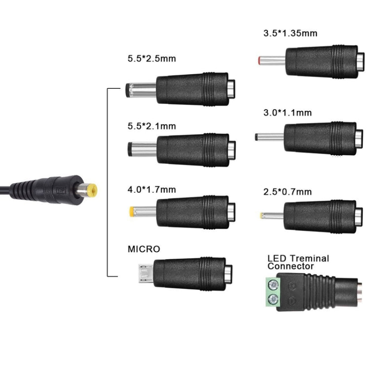 30W USB Interface Adjustable Power Adapter With Power Monitoring LED Light, Specification: AU Plug