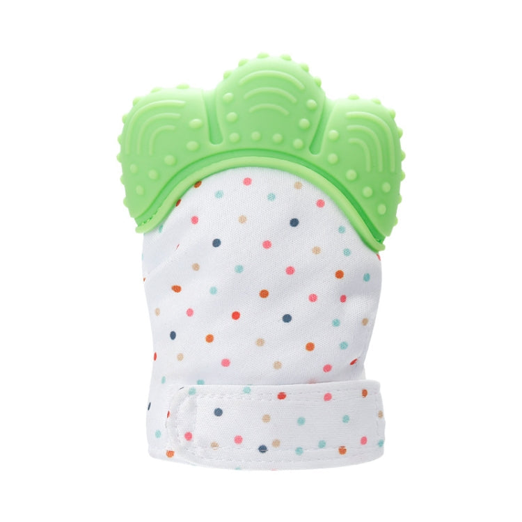 Baby Teething Gloves Anti-bite Silicone Teething Ring Toys(Green)