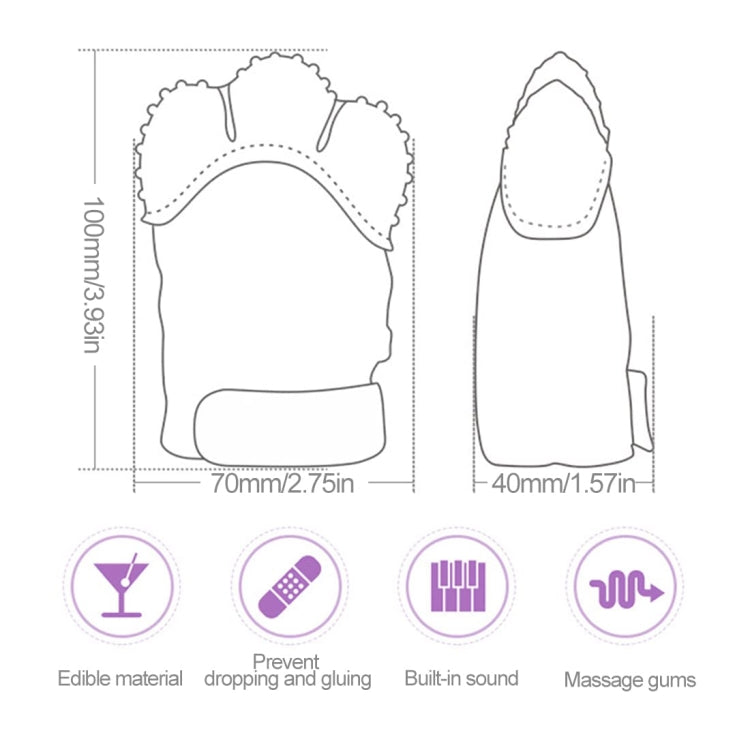 Baby Teething Gloves Anti-bite Silicone Teething Ring Toys(Pink)