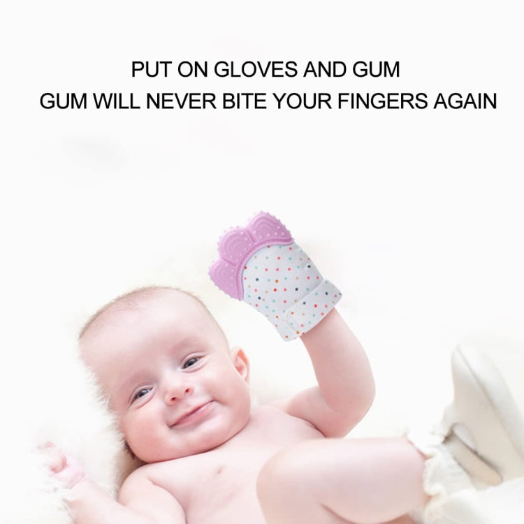 Baby Teething Gloves Anti-bite Silicone Teething Ring Toys(Green)