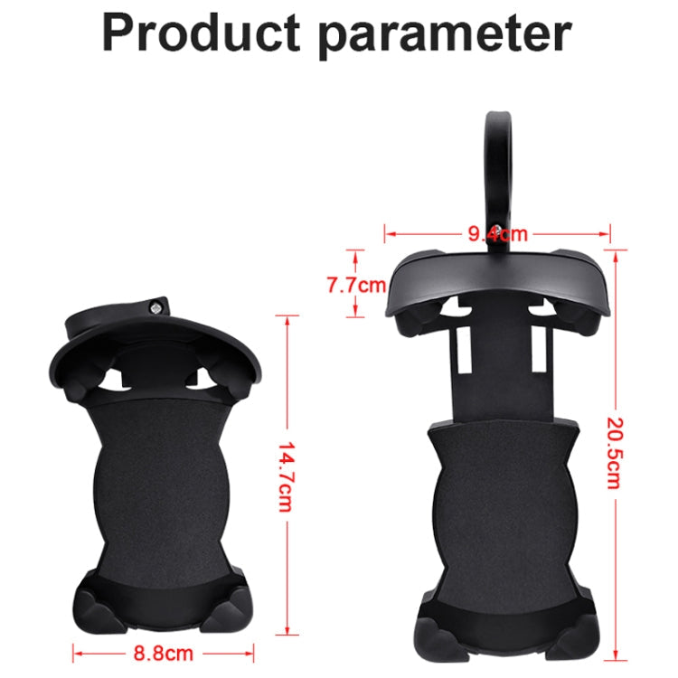 Motorcycle Sunshade Rainproof Mobile Phone Holder, Shape: Charging Mirror Holder 5V-2A