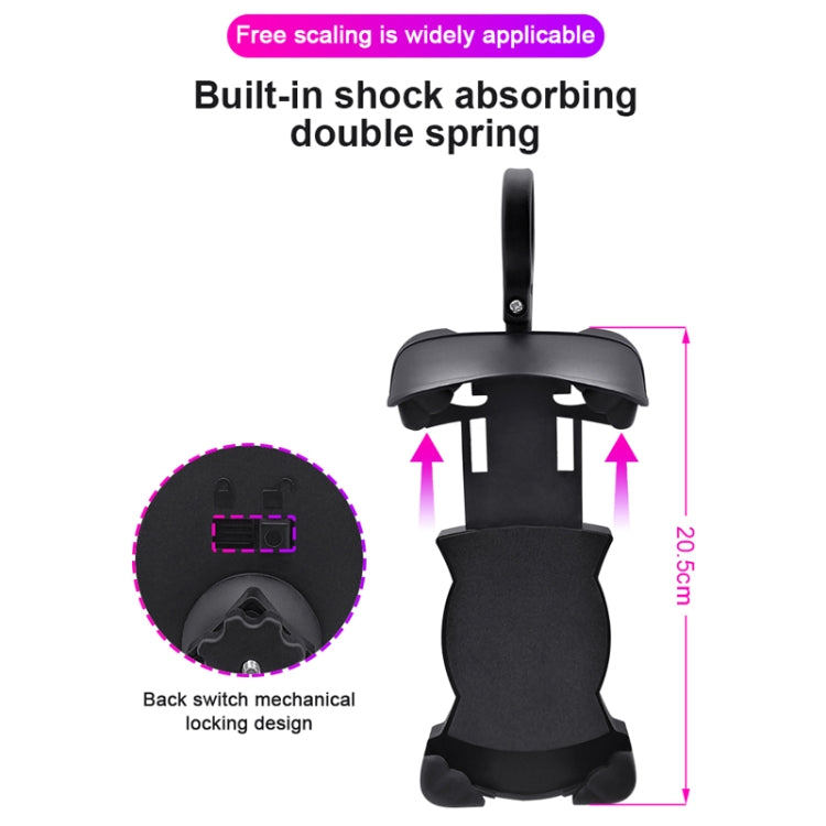 Motorcycle Sunshade Rainproof Mobile Phone Holder, Shape: Charging Mirror Holder 5V-2A