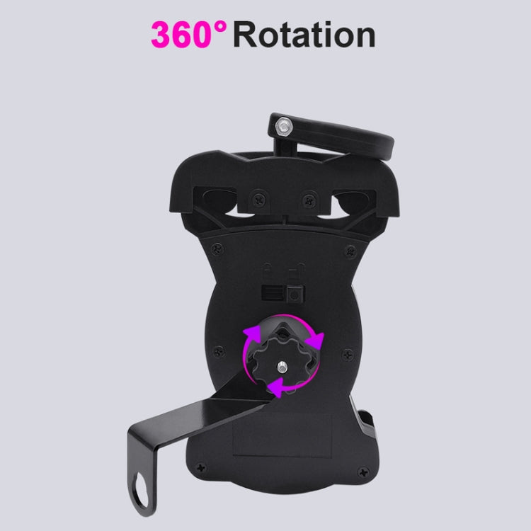 Motorcycle Sunshade Rainproof Mobile Phone Holder, Shape: Charging Mirror Holder 5V-3.1A