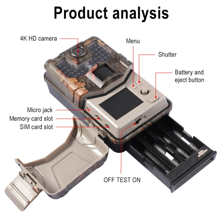HC-900Pro 36MP 4K 4G Hunting Camera With APP Remote Mobile Phone Control To View Photos / Video At Any Time