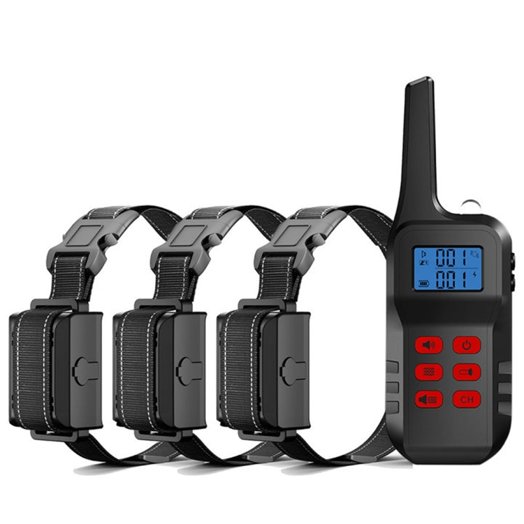 Dog Training Device Automatic Bark Stopper Dog Training Electronic Collar, Style: For-Three-Dog(Red)