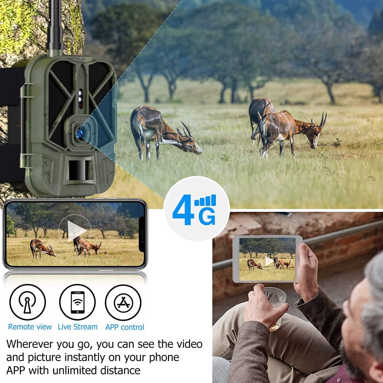 HC-940Pro-Li 4K 4G Outdoor Track Camera Remote Mobile Phone Control To View Photos / Video At Any Time