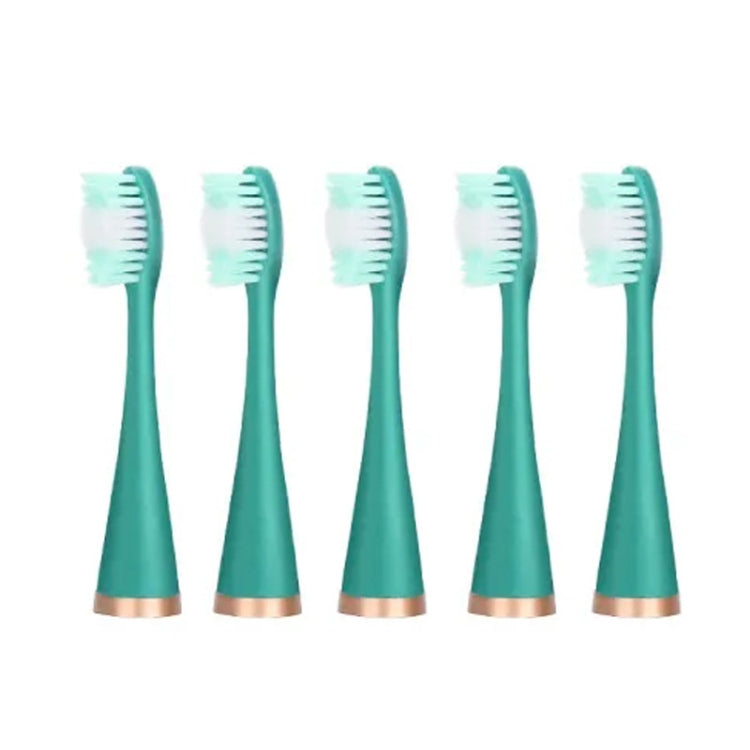 Electric Dental Scaler Accessories Replacement Head, Color: 5pcs Toothbrush Head Green
