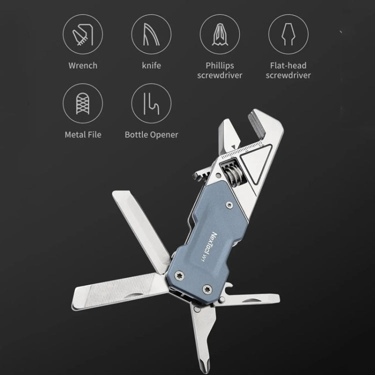 Nextool  6-in-1 Multi-functional Mini Wrench Portable Folding Knife File Screwdriver Bottle Opener NE20238
