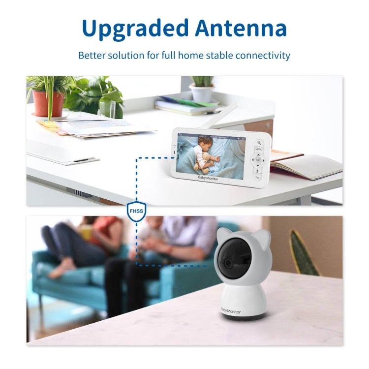 5 Inch HD Baby Monitor Wireless Wifi Baby Care Camera US Plug