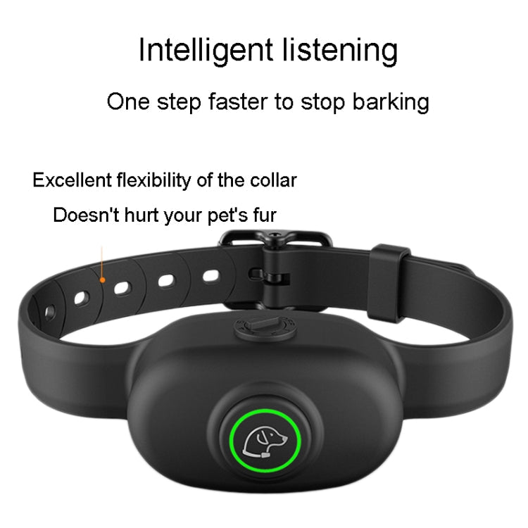Auto Stop Barker Pet Shock Collar Dog Trainer(Black)