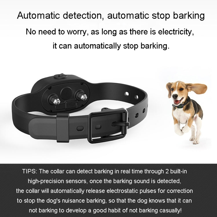Auto Stop Barker Pet Shock Collar Dog Trainer(Black)
