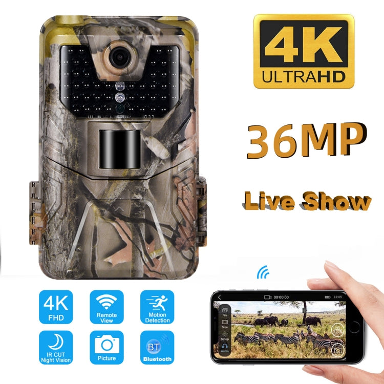 WiFi900Pro 4K Outdoor Tracking Hunting Camera App Remote Phone Operation To View Photos / Videos At Any Time