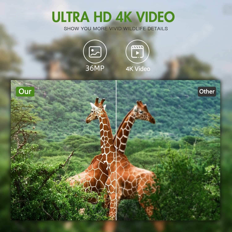 WiFi900Pro 4K Outdoor Tracking Hunting Camera App Remote Phone Operation To View Photos / Videos At Any Time