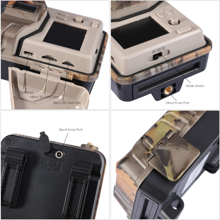 HC-900LTE 20MP 2K Wildlife Hunting Trail Camera Photo Traps Night Vision 4G SMS MMS SMTP Cellular Surveillance Camera