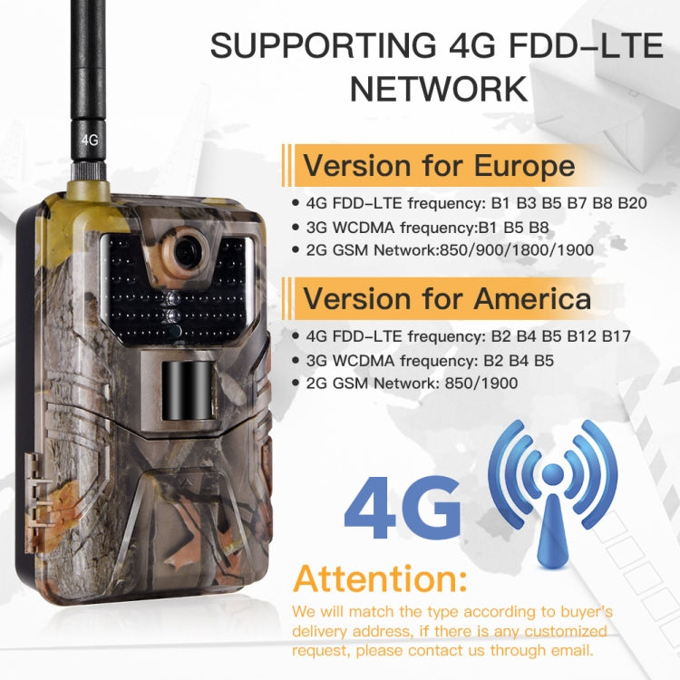 HC-900LTE 20MP 2K Wildlife Hunting Trail Camera Photo Traps Night Vision 4G SMS MMS SMTP Cellular Surveillance Camera