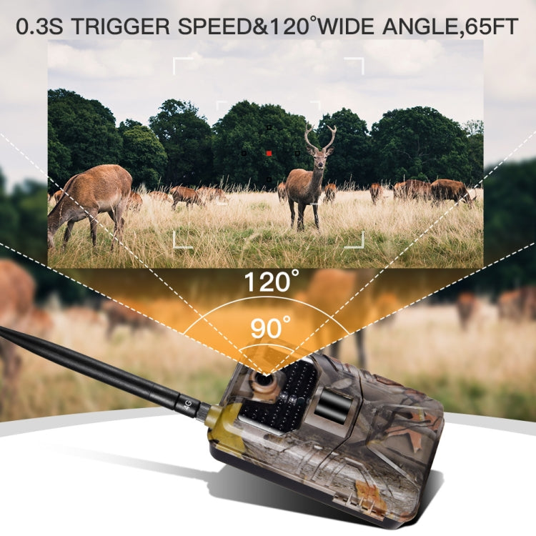 HC-900LTE 20MP 2K Wildlife Hunting Trail Camera Photo Traps Night Vision 4G SMS MMS SMTP Cellular Surveillance Camera