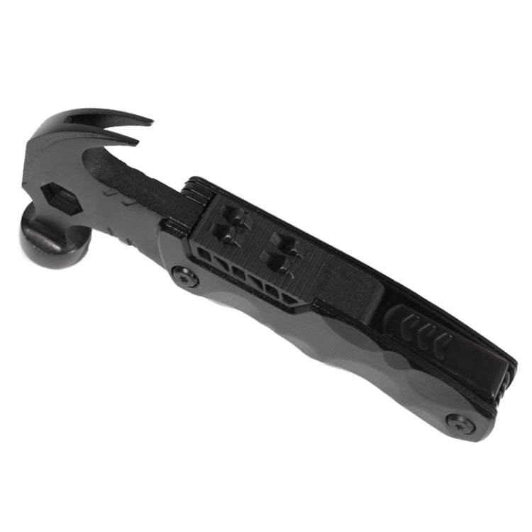 Multifunctional Life-saving Claw Hammer Car Survival Tools Foldable Outdoor Tool Hammer(Black)