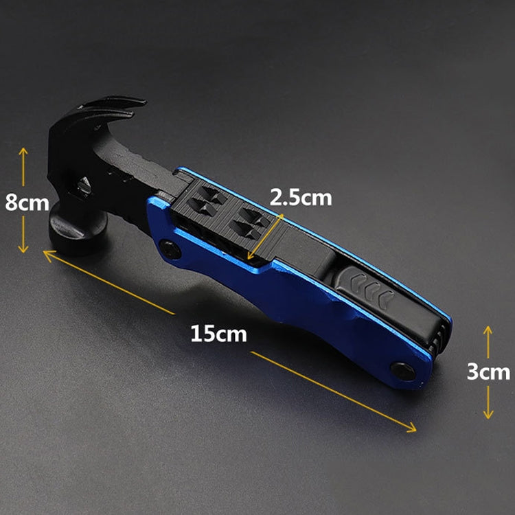 Multifunctional Life-saving Claw Hammer Car Survival Tools Foldable Outdoor Tool Hammer(Black)