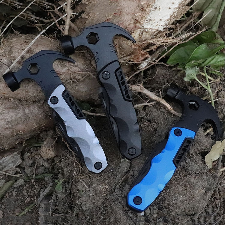 Multifunctional Life-saving Claw Hammer Car Survival Tools Foldable Outdoor Tool Hammer(Black)