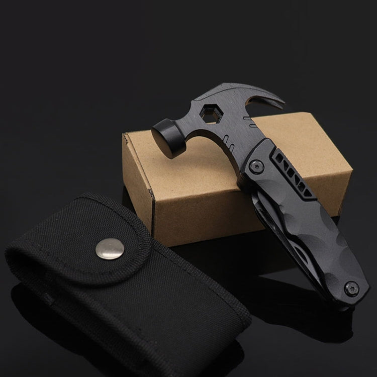 Multifunctional Life-saving Claw Hammer Car Survival Tools Foldable Outdoor Tool Hammer(Black)