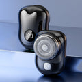 Three-Ring Knife Mesh Electric Men Shaver Travel Portable Mini Shaver, Color: Digital Display Black