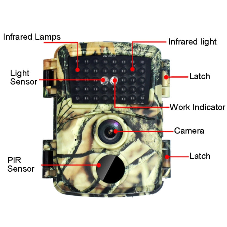 PR600C 20MP 1080P HD Infrared Camera Outdoor Hunting Camera 38 Infrared Light Monitoring Camera