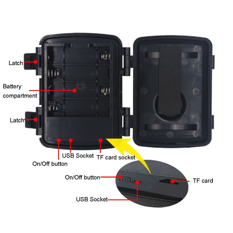 PR600B 20MP 1080P HD Infrared Camera Outdoor Hunting Camera 38 Infrared Light Monitoring Camera