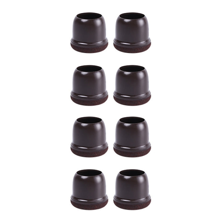 0.75 inch Small 8pcs /Set Round Table And Chair Leg Covers For Tiles/Wooden Floors Furniture Protectors(Dark Brown)