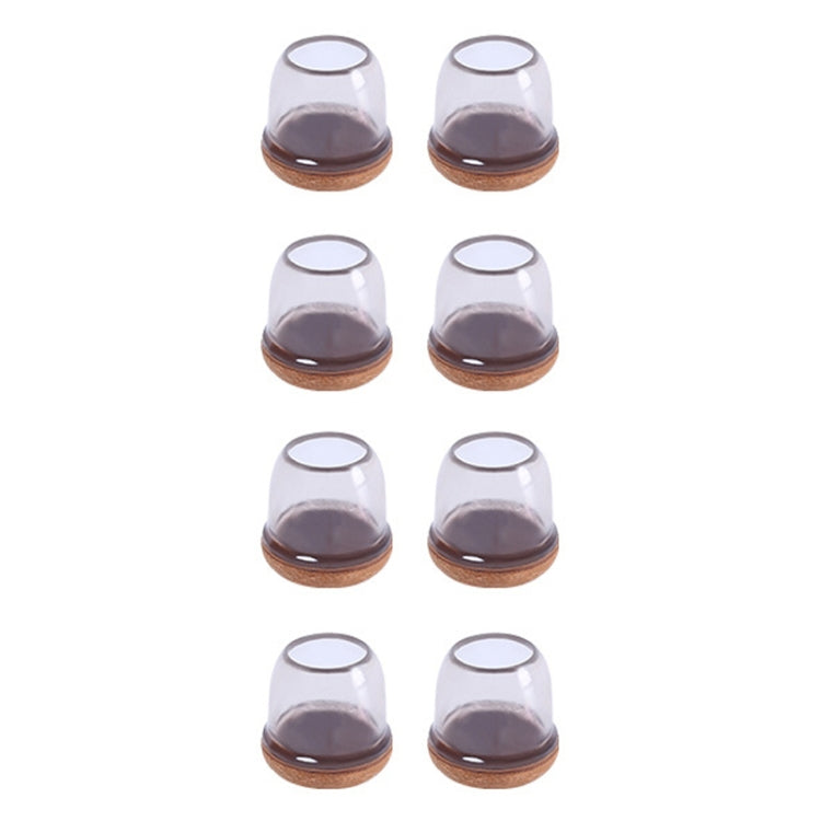 1 inch Medium 8pcs /Set Round Table And Chair Leg Covers For Tiles/Wooden Floors Furniture Protectors(Transparent)