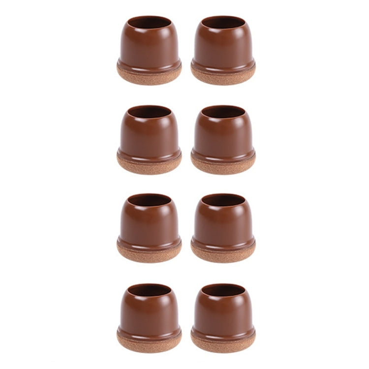 2 inch Enlarged 8pcs /Set Round Table And Chair Leg Covers For Tiles/Wooden Floors Furniture Protectors(Light Brown)
