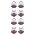 2 inch Enlarged 8pcs /Set Round Table And Chair Leg Covers For Tiles/Wooden Floors Furniture Protectors(Transparent)