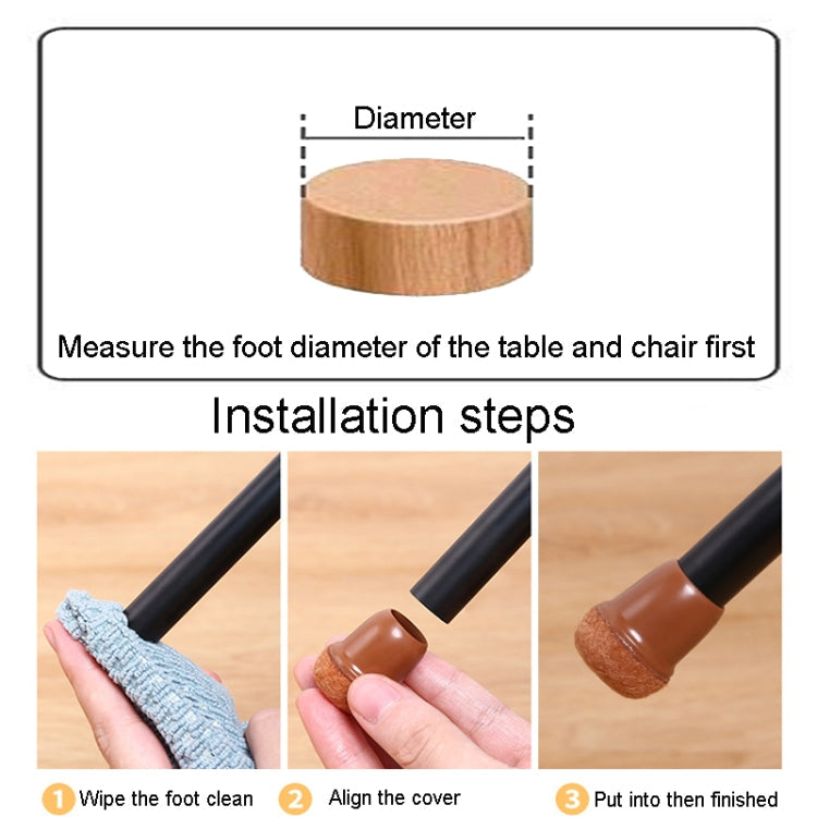 0.75 inch Small 8pcs /Set Round Table And Chair Leg Covers For Tiles/Wooden Floors Furniture Protectors(Light Brown)