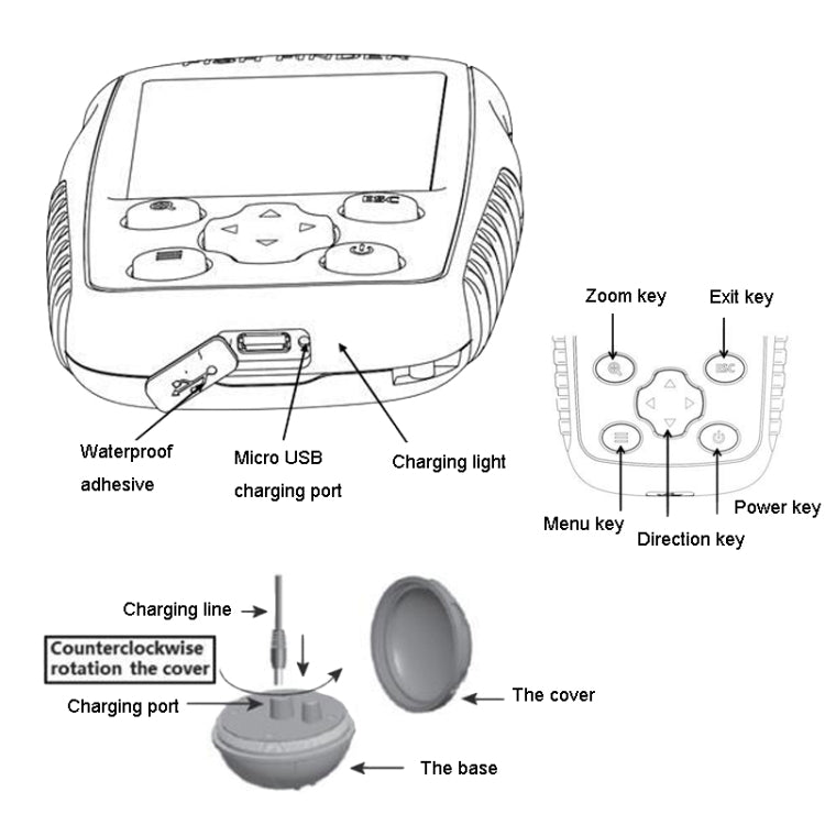 FF998 Wireless Ultrasonic Fish Finder Sonar Underwater Visual HD Angler Detector