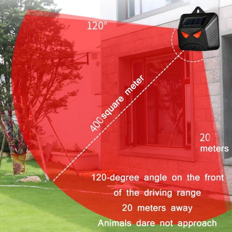 4pcs /Box Solar Animal Repeller Waterproof Animal Deterrent with Red LED Light
