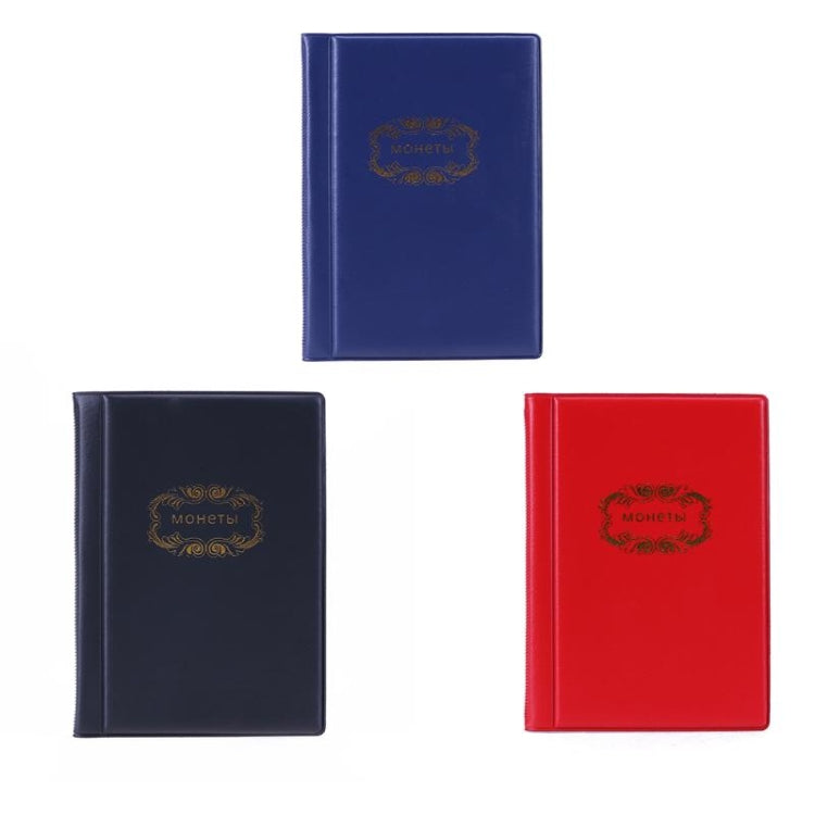 Russian Cover 120 Coins Pocket-sized Collection Album(Blue)