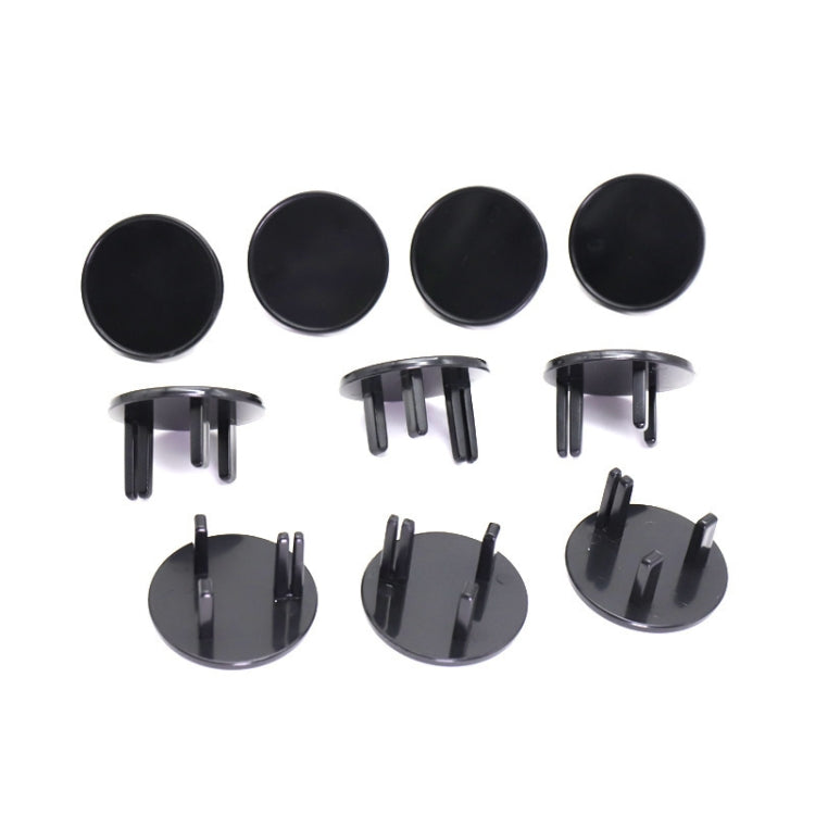 UK 3-Hole Baby Socket Protection Cover, Style: Round Black