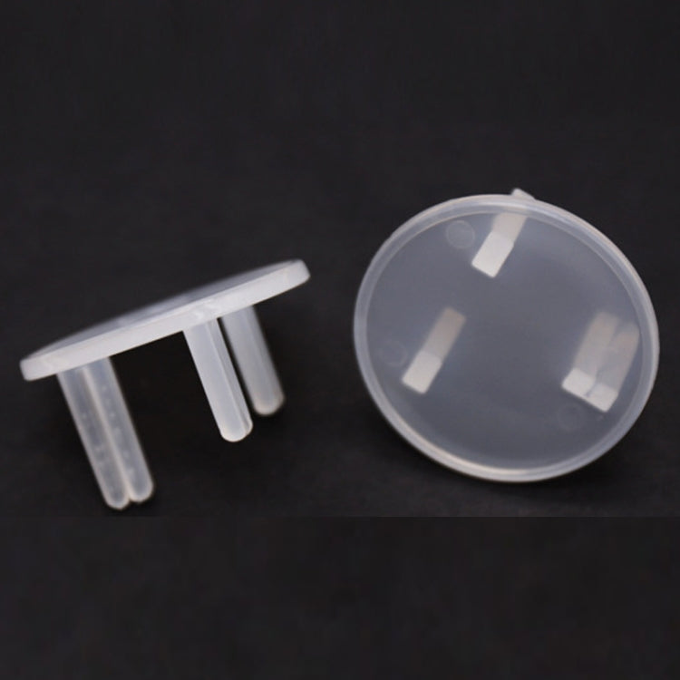 UK 3-Hole Baby Socket Protection Cover, Style: Round Transparent
