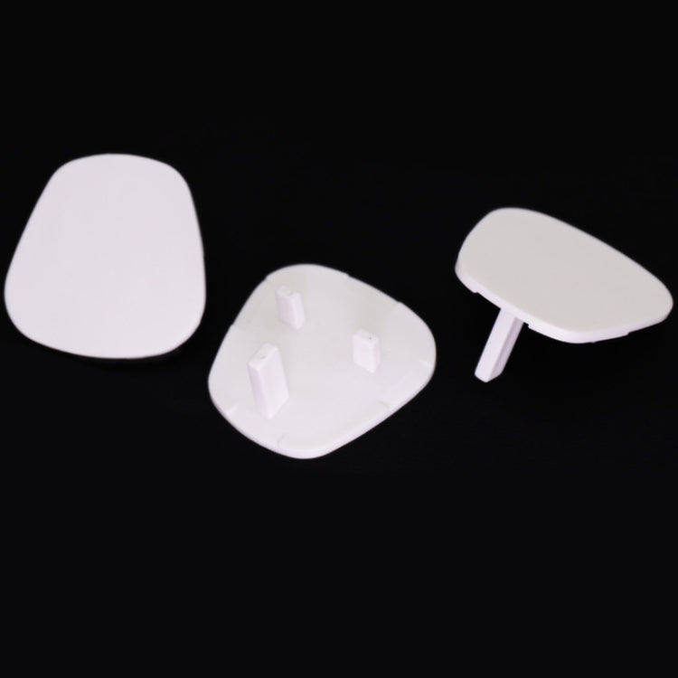 UK 3-Hole Baby Socket Protection Cover, Style: Pear Shaped White