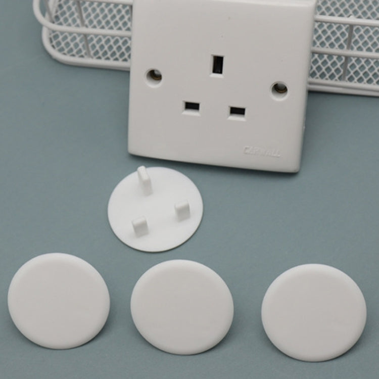 UK 3-Hole Baby Socket Protection Cover, Style: Round Transparent