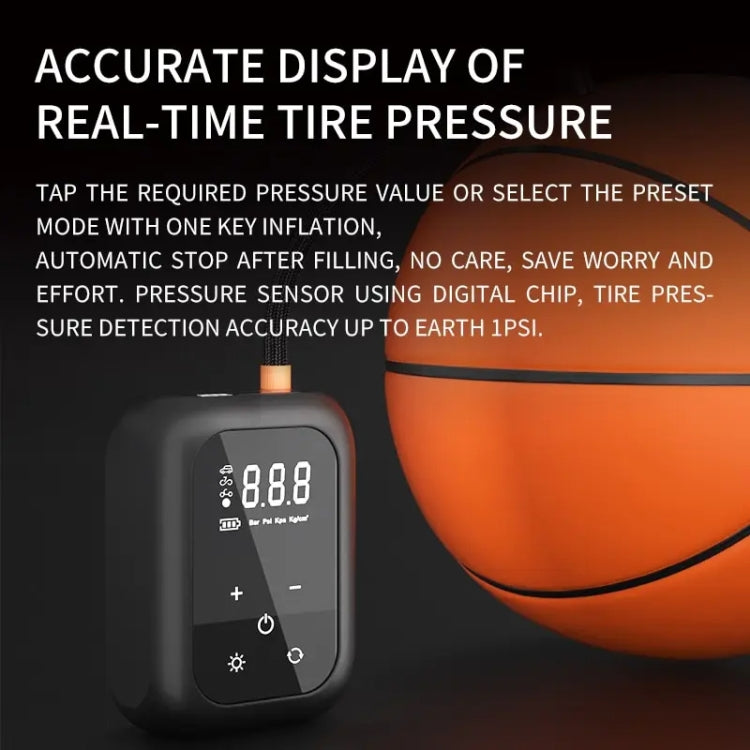 Multifunctional Portable Car Electric Wireless Tire Inflator Pump(Mechanical Button)