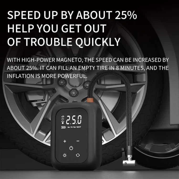 Multifunctional Portable Car Electric Wireless Tire Inflator Pump(Mechanical Button)