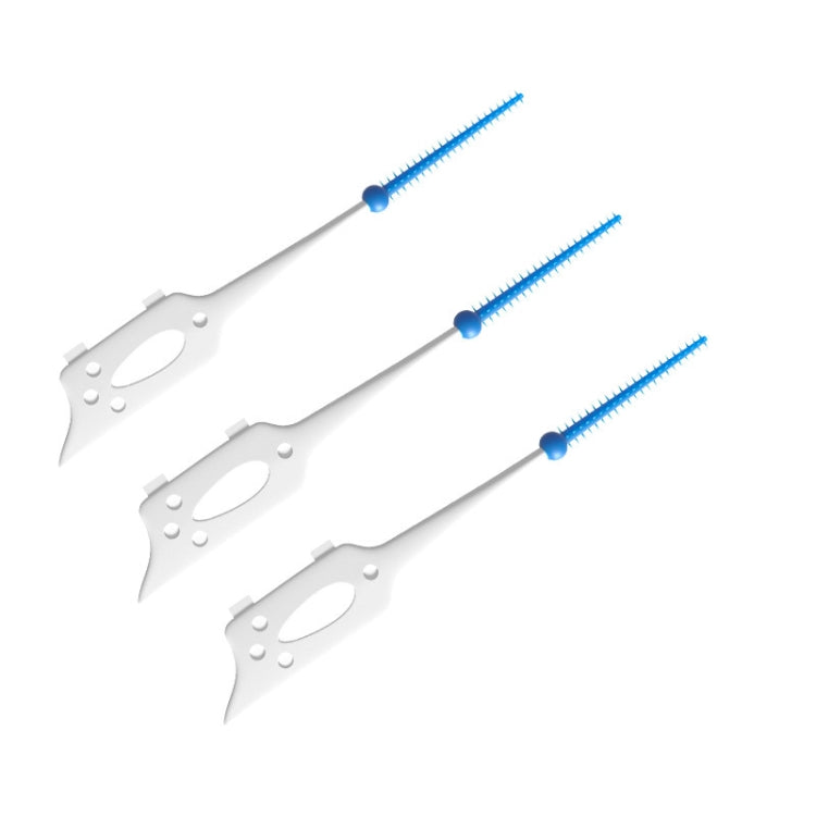 40pcs /Box Silicone Interdental Brushing Oral Cleaning Gap Brush(Blue)